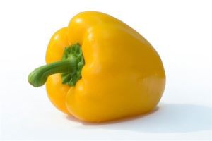 Bevroren gele paprika in blokjes